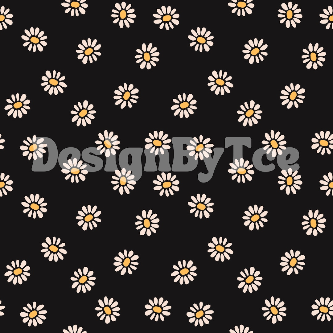 Mini Daisy Flower Seamless Pattern Files for Floral Fabric Printing ...