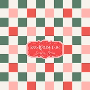 Weihnachten Schachbrett nahtlose Muster Weihnachten nahtlose Dateien für Stoffdruck Sublimation Fabric Design File