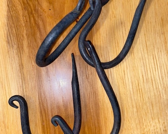 Rustic Hand Forged Wall Hook – Farmhouse Coat, Key & Barn Hook – Christian Home Decor
