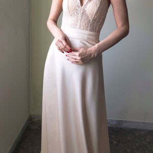 Wedding skirt of satin Bridal long skirt Maxi skirt Long skirt Custom skirt beige skirt Bridal skirt Simona
