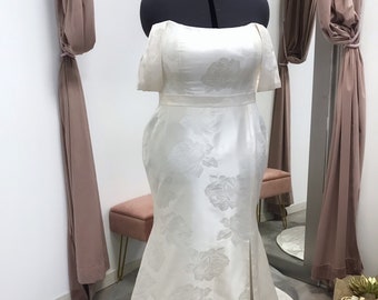 Silk Mermaid Wedding Dress: Corset Bridal Gown with Slit