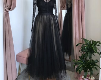 Custom Tulle Wedding Skirt - Beige Long Maxi Skirt