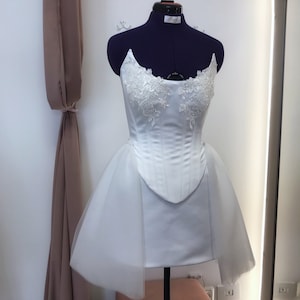 Satin bridal corset Wedding corset Satin wedding dress Bridal gown and separate Arisa