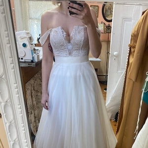 Lace corset wedding dress Corset wedding dress Tulle wedding dress Two Piece Wedding Dress Ginevra