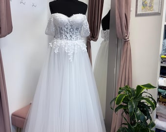 Corset Wedding Dress with straps Lace Wedding Dress Wedding Dress and Separate Two Piece Wedding Dress Avelia