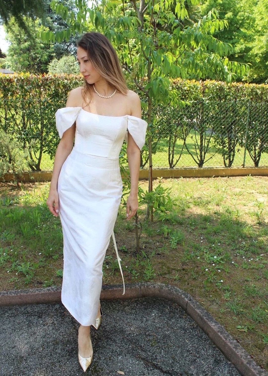 Silk Multiway Wedding Dress With Detachable Straps Corset Bridal Dress ...