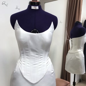 Satin bridal corset Wedding corset Satin wedding dress Bridal gown and separate Arisa