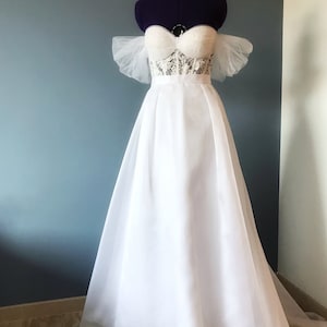 Boho Brautkleid Korsett Brautkleid Organza Brautkleid Brautkleid und separater Zweiteiler Brautkleid Paola