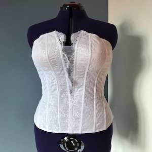 Lace wedding corset Satin corset Bridal corset Emanuela