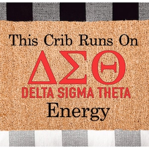 Delta Sigma Theta Doormat, Founder’s Day Gifts, Paraphernalia  Delta Sigma Theta 1913, Sorority Gifts, Sorority Door Mats