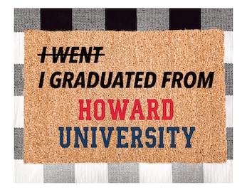 Howard Doormat, Howard University, Graduation Gift, Gear, Howard Alumni, Graduate