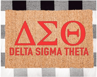 Delta Sigma Theta Doormat, Founder’s Day Gifts, Paraphernalia  Delta Sigma Theta 1913, Sorority Gifts, Sorority Door Mats