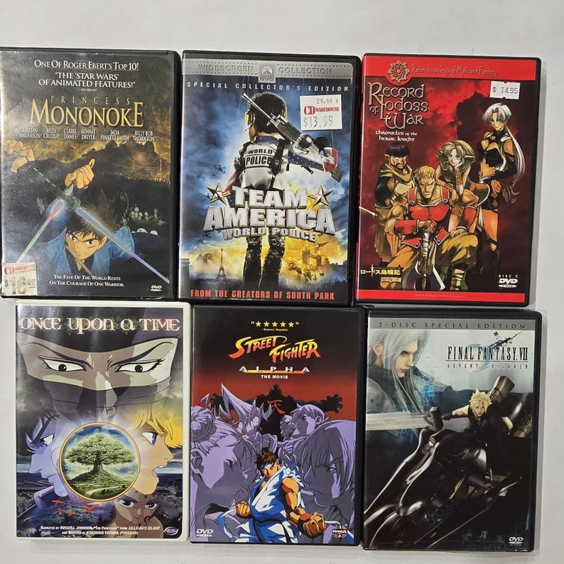 Anime DVD Lot Studio Ghibli Ghost Shell Final Fantasy Team America 13 Discs . image 3