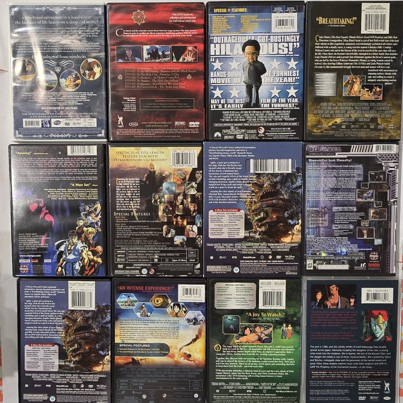 Anime DVD Lot Studio Ghibli Ghost Shell Final Fantasy Team America 13 Discs . image 2
