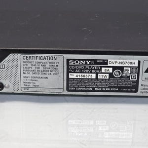 Sony DVP-Ns700H Hdmi Dvd CD Mp3 Dcd-R Player 1080p Dolby Dts Tested image 11