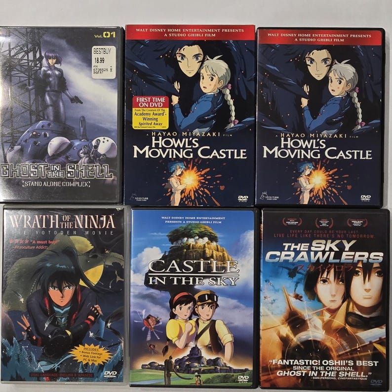 Anime DVD Lot Studio Ghibli Ghost Shell Final Fantasy Team America 13 Discs . image 4