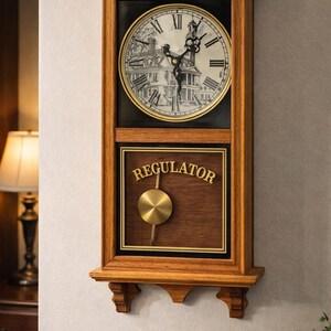 GJBHD Westminster Chimes Orologio A Pendolo, Orologio di Parete Silenzioso con Pendolo Oscillante Quattro Pile AA Home Orologio Decorativo-Oro 16 inch (40.5 Cm