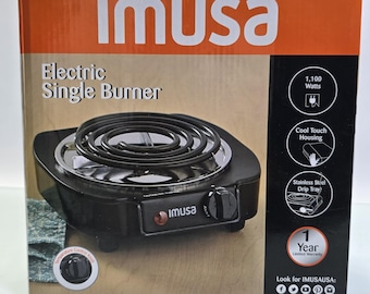 IMUSA USA Portable Electric 1100 Watt Single Burner Hot Plate