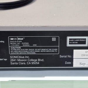 CineVision SonicBlue DVP650 DVD Player Dolby DTS MP3 Component Video Tested image 11