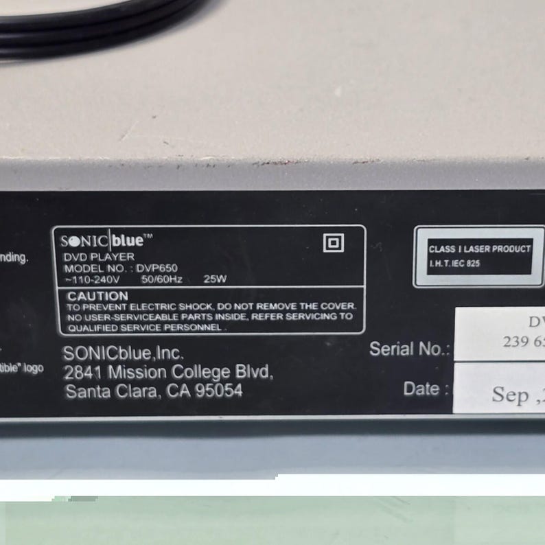 CineVision SonicBlue DVP650 DVD Player Dolby DTS MP3 Component Video Tested image 11