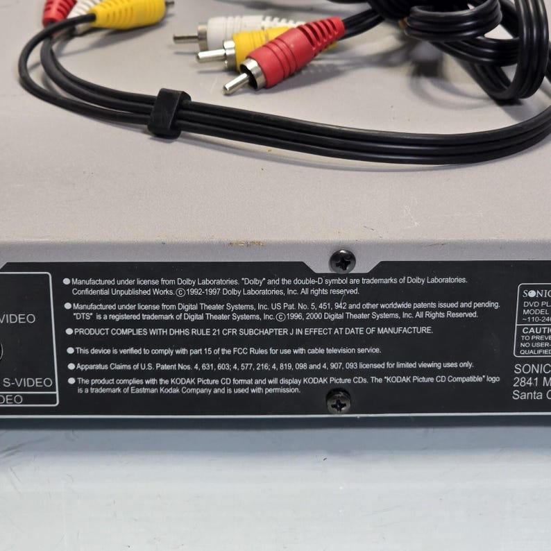 CineVision SonicBlue DVP650 DVD Player Dolby DTS MP3 Component Video Tested image 10