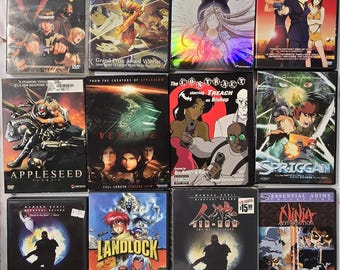Anime DVD Lot Cowboy Bebop Metropolis Vexille Jin Roh Spriggan Appleseed Collect