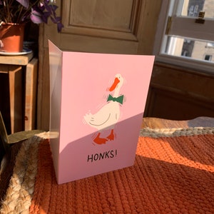 A6 Honk Silly Goose biglietto d'auguri (vuoto)