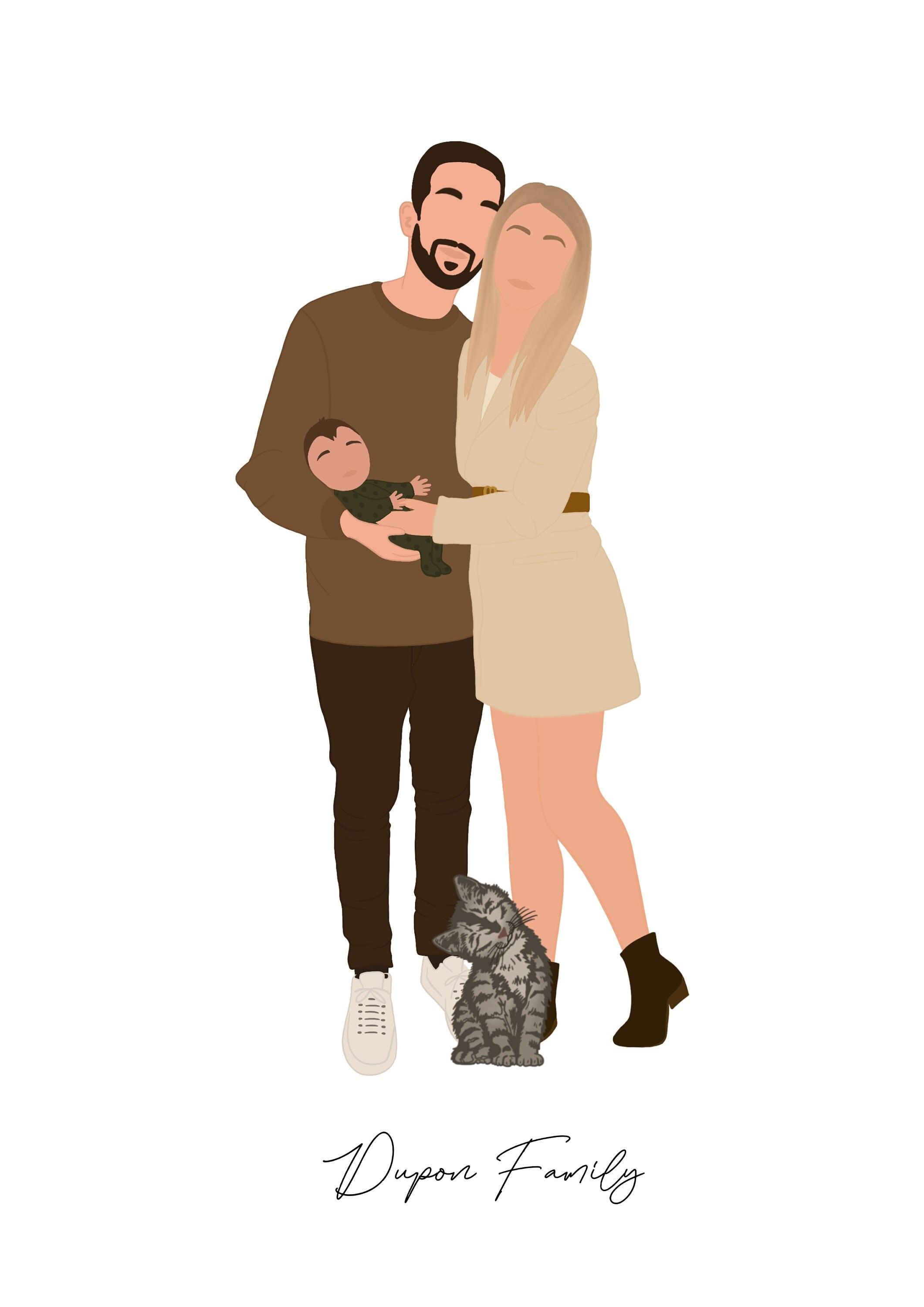 Portrait de Famille Personnalisé