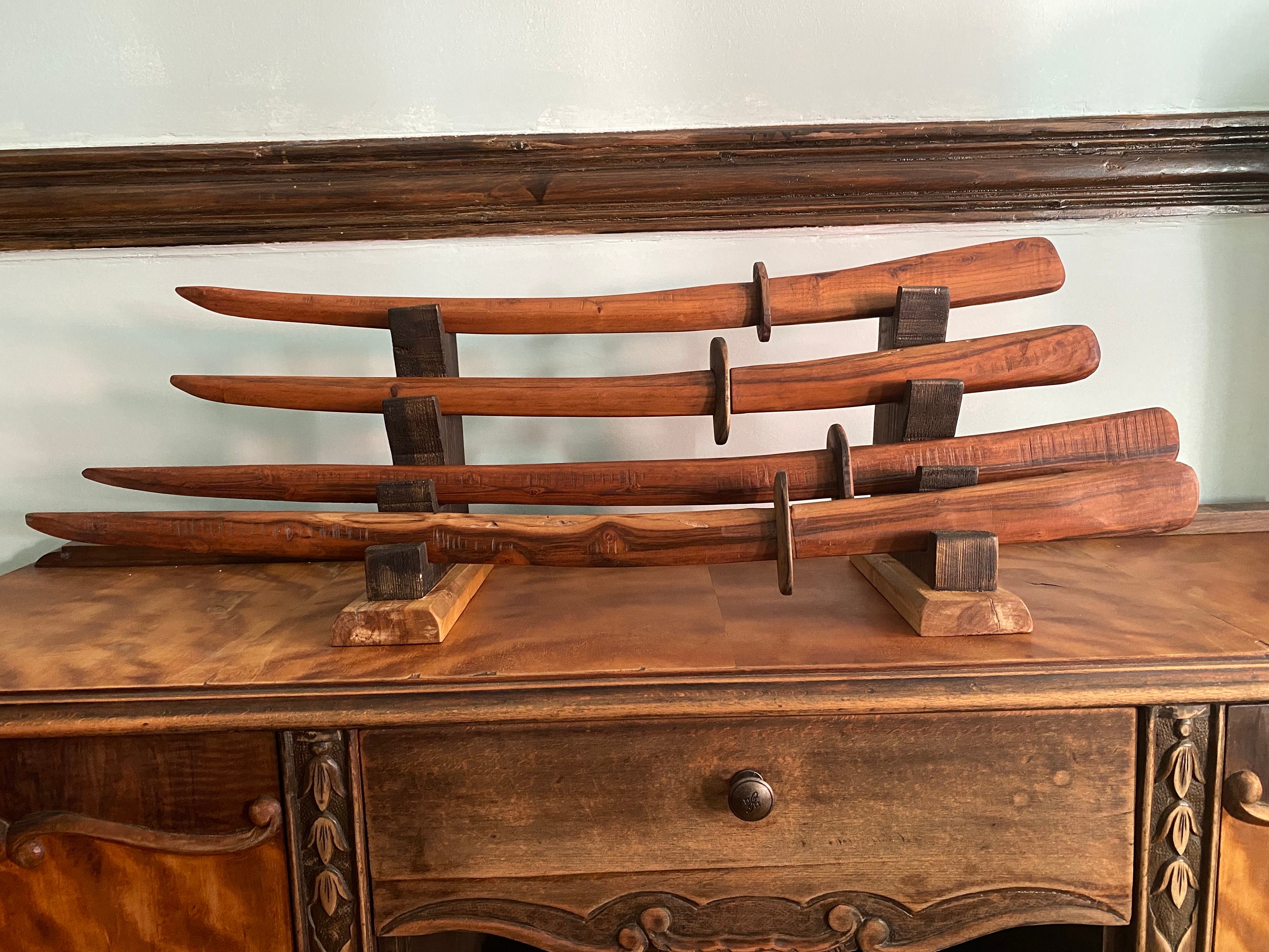Stand, Shelf, Wooden Shelf, Katana Bokken Stand, Sword Stand, Wooden Rack, Wooden Stand, Bokken