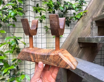 Handmade Walnut Katana Stand: Aikido Dojo Sword Display