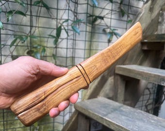 Handmade Walnut Wood Tanto: Aikido Training Knife (27cm)