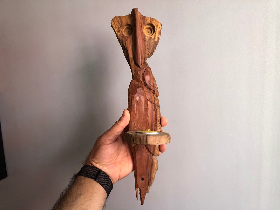 Ugly, Wall Candle Holder, Wood Candle Holder, Wall Decor, Retro Candle