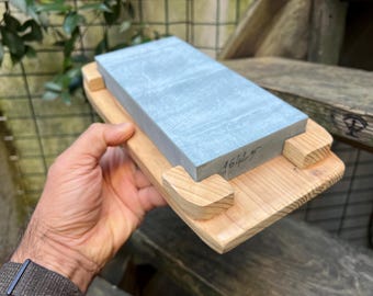 Large Turkish Oilstone Sharpening Stone: 1642 gr Handmade Wooden Box