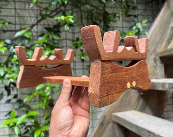 Handmade Beech Wood Katana Stand: 3-Tier Sword Holder