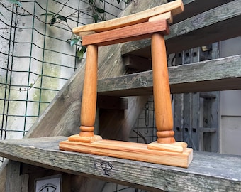 miniature shinto shrine torii gate, a unique torii gate design,