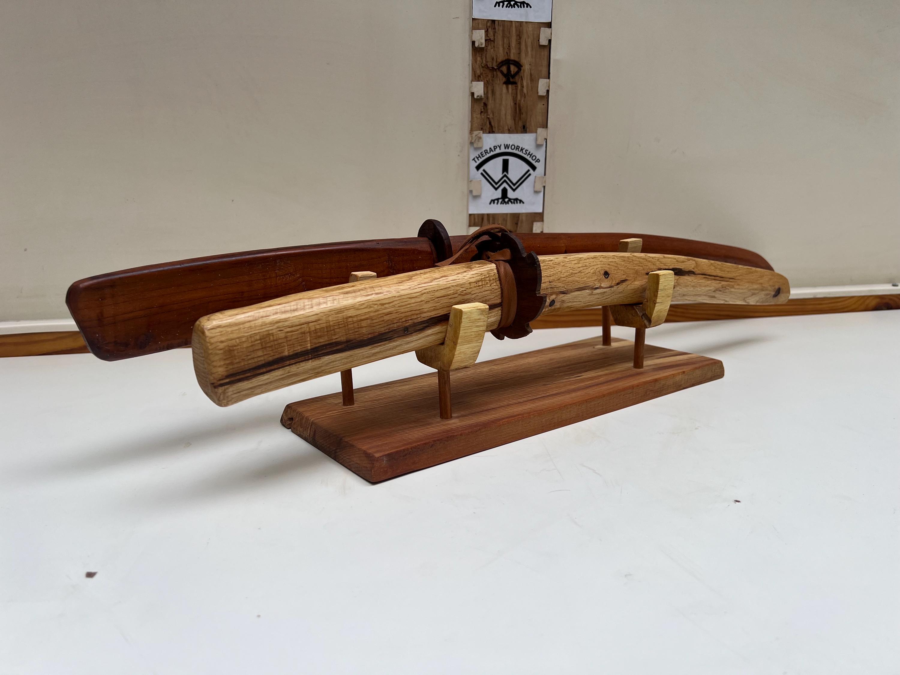 Bokken Rack Handmade Solid Wood Sword Stand: Katana & Bokken Rack - Etsy