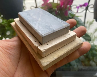 Cretan Whetstone: 270 gr Oilstone Knife/Razor Sharpener with Ayous Wood Frame