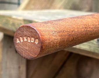 Handmade Beech Wood Aikido Jo: Japanese Samurai Training (115 cm)