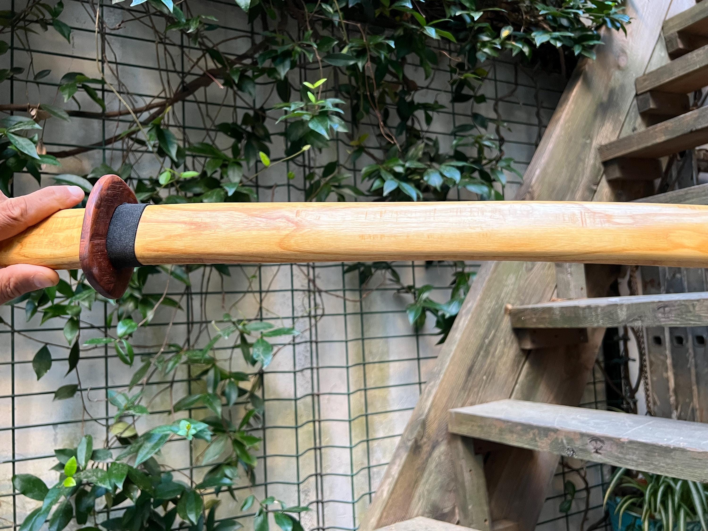 Handmade Oak Katana Bokken: Aikido & Kenjutsu Training Sword (106cm)