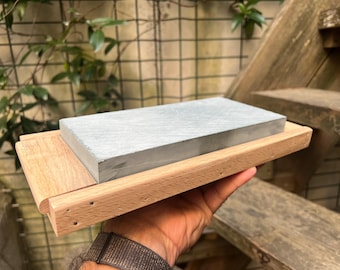 Large Turkish Oilstone Sharpening Stone: 1603 gr Handmade Wooden Box