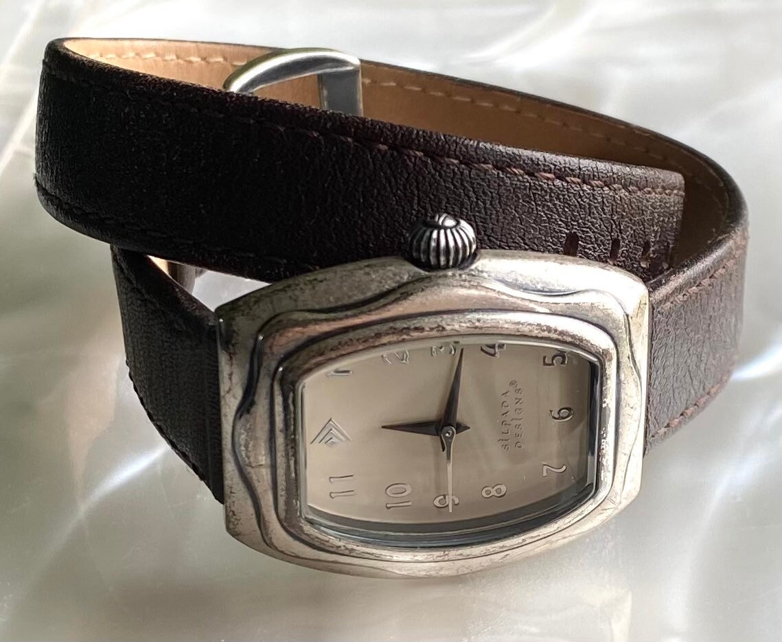 SILPADA Wrap WATCH, Brown Leather, T1749, Retired, Vintage  display picture 2