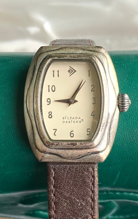 SILPADA Wrap WATCH, Brown Leather, T1749, Retired, Vintage  display picture 2