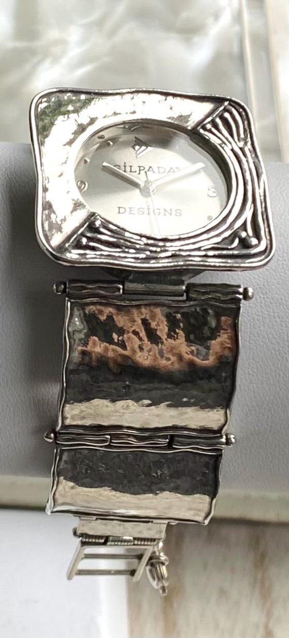 Silpada T1372 Chunky Sterling Silver Square Link Watch SILPADA SQUARE LINK Watch, Retired & Rare, T1372 - Etsy main image 2