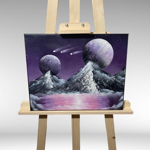 Tableau Montagnes violettes