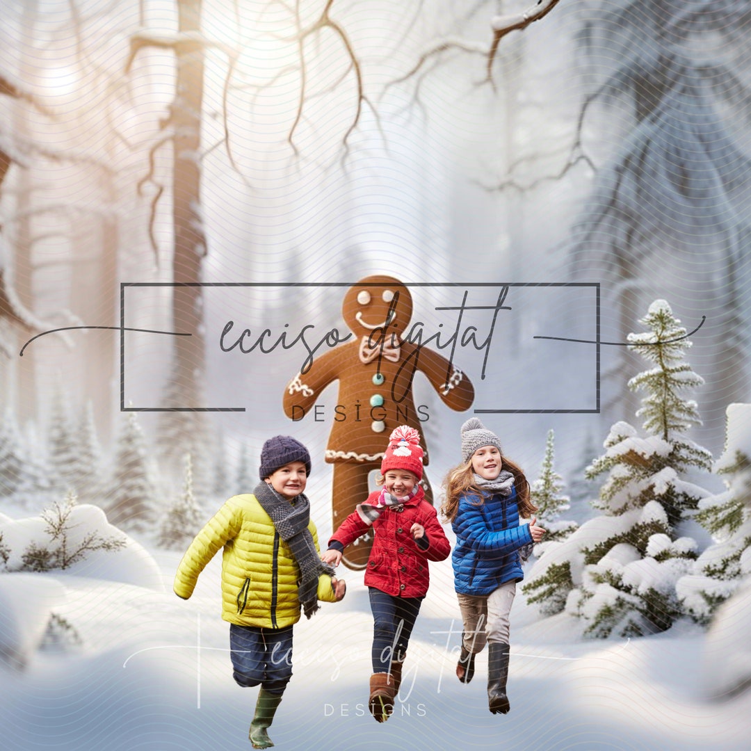 Festlicher Spaß Weihnachten Digitale Backdrops & Overlays für