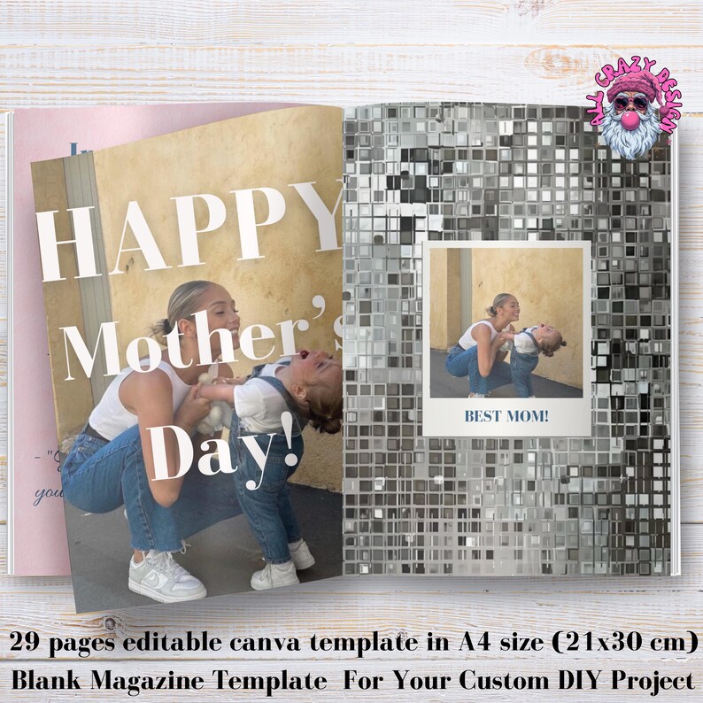 Personalized Mother's Day Magazine Template, Editable Canva Design ...