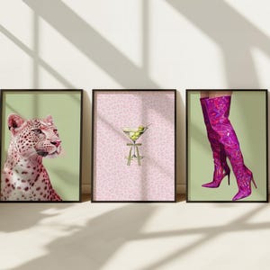 Leopard Luxe Art Print Set, Girly Fashion Posters (digital Download) - Etsy