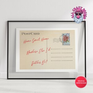 Vintage Postkarten-Plakatdruck, trendiger horizontaler Druck, Retro-Ästhetik, niedliche Girly Wandkunst, digitaler Download, Postkartenplakat