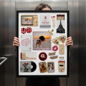 Plantilla de arte de caja de cerillas personalizada, regalo de aniversario (DIY Canva, producto digital)