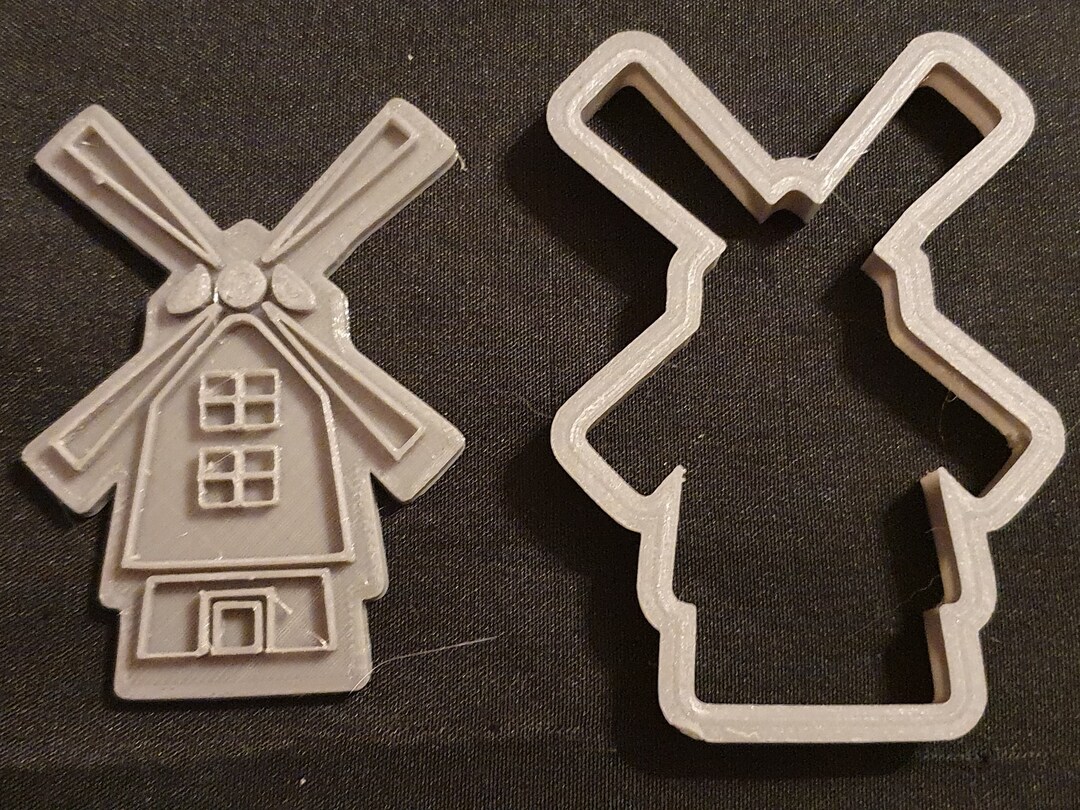 Windmill Cookie Cutter / Fondant Cutter / Stamp Embosser Etsy